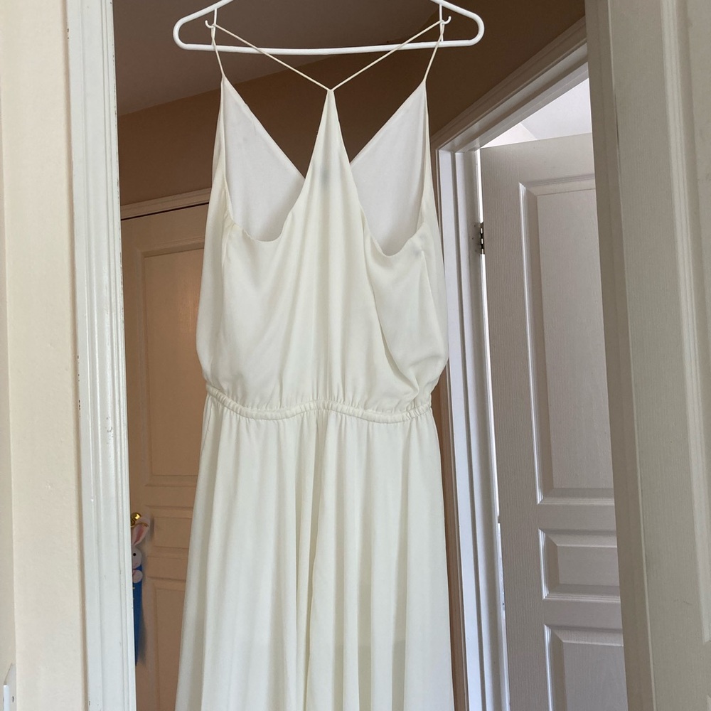 Elegant White Spaghetti Strap Dress